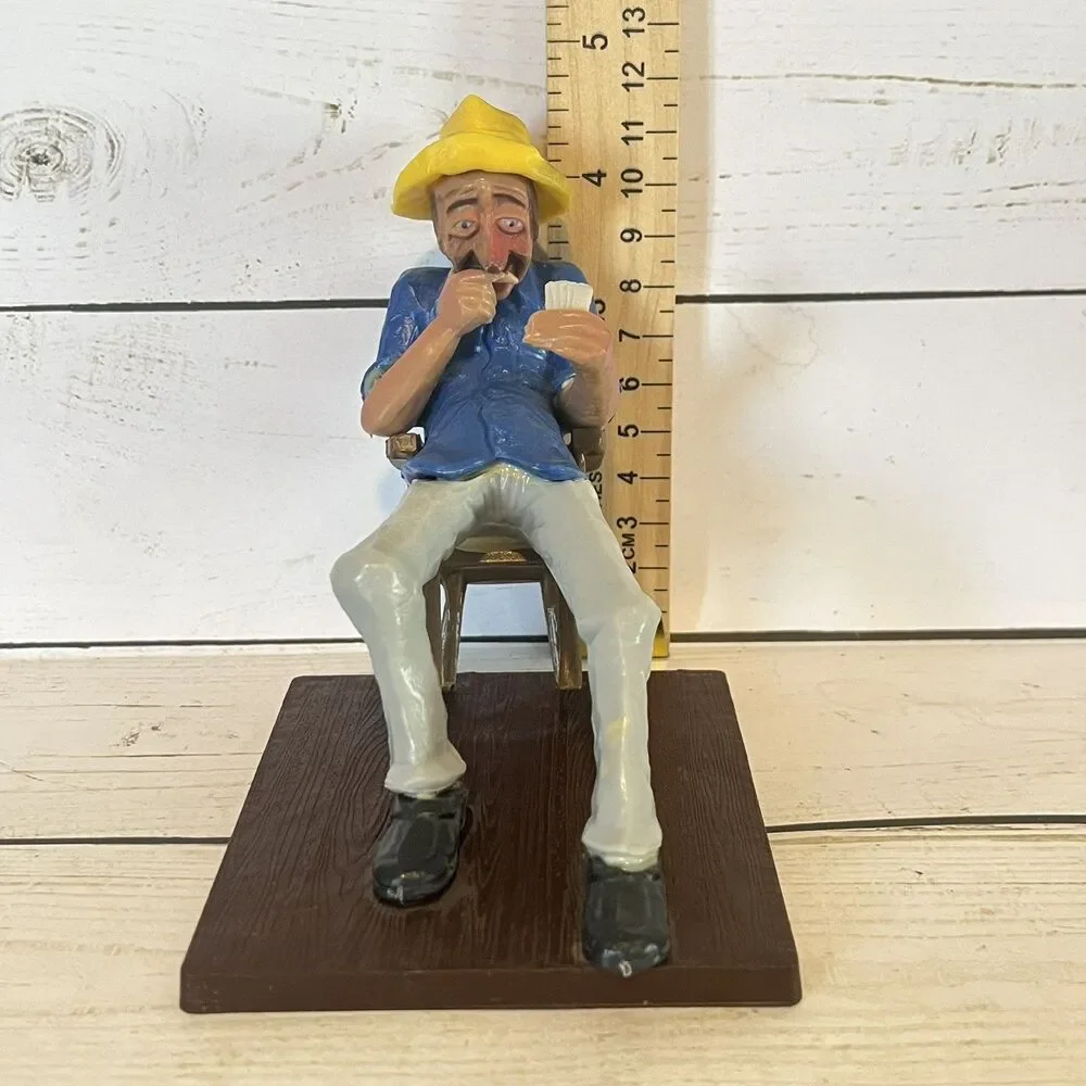 Wilton Old Man Cake Topper “Card Shark” Birthday Retirement Vintage 1978
